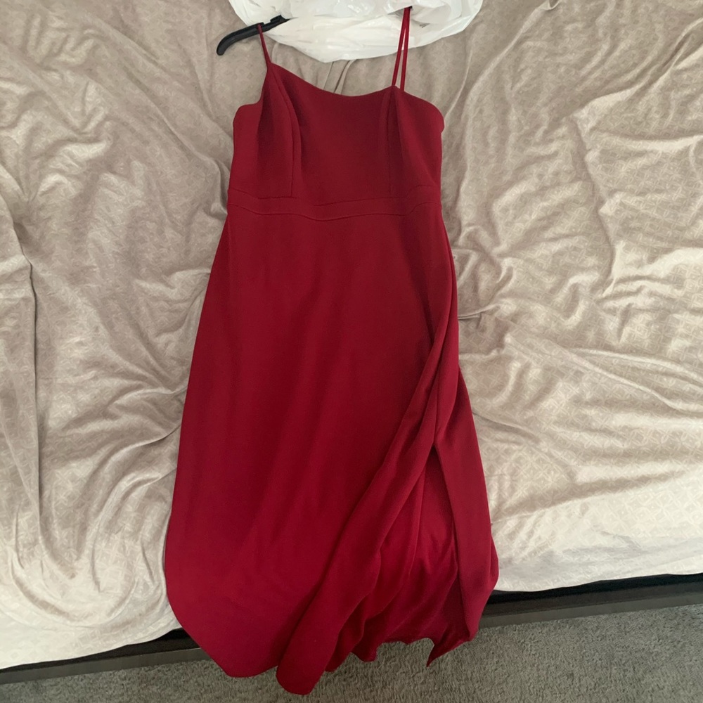 A hot pink banquet dress